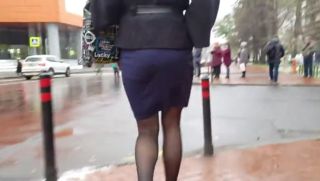 Cunnilingus Ass in tight skirt outdoor Natasha Nice - 1