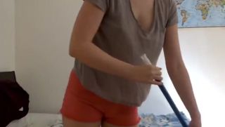 Delicia Cleaning room braless Gay Straight - 1