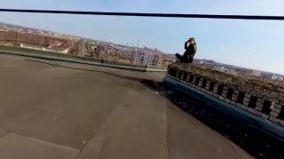Blackcocks The guy persuaded the St. Petersburg girl sucking on rooftop and fuck ... Women Fucking - 1